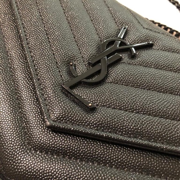 YSL Saint Laurent Black Monogram Bag - Picture 3 of 11
